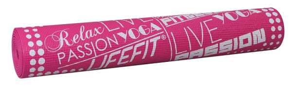 Gymnastická podložka LIFEFIT SLIMFIT, 173x61x0,4cm, světle růžová