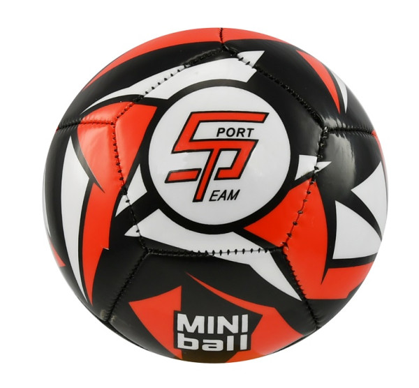 Fotbalový míč miniball SPORTTEAM S2, černo-červený