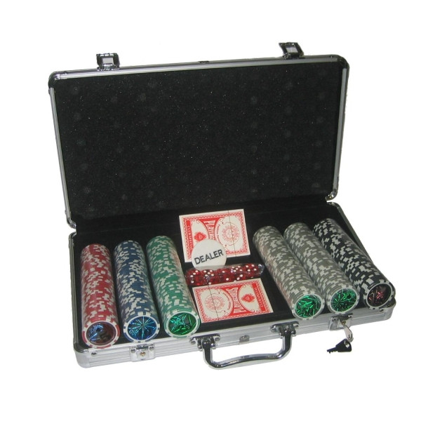Poker set MASTER 300 v kufříku Deluxe s označením hodnot