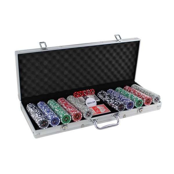 Poker set MASTER 500 v kufříku Deluxe s označením hodnot Master