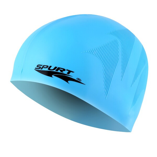Silikonová čepice SPURT SE25 s plastickým vzorem, modrá