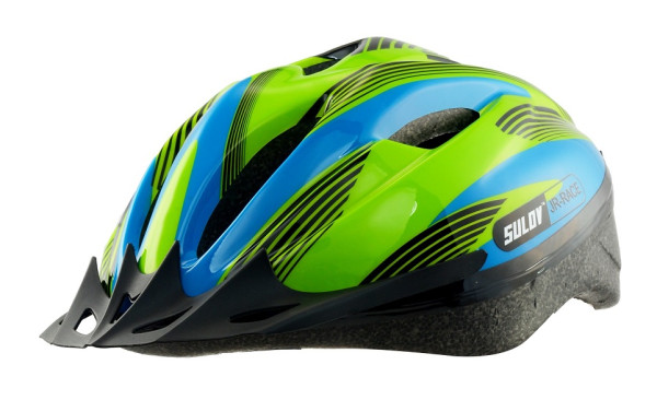 Dětská cyklo helma SULOV JR-RACE-B, vel M/53-56cm, modro-zelená