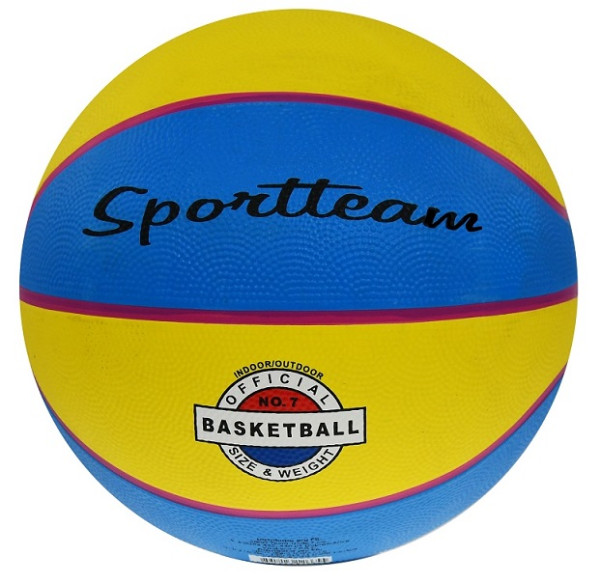 Basketbalový míč SPORTTEAM žluto-modrý