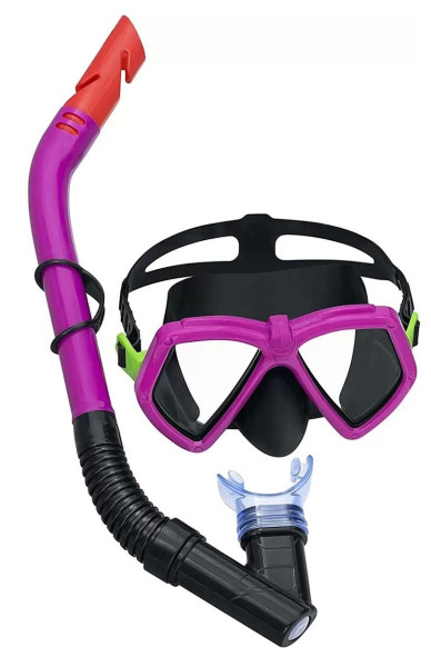 KUBIsport 05-P24070K-RU Potápěčská sada juniorká DOMINATOR (brýle + šnorchl) růžové