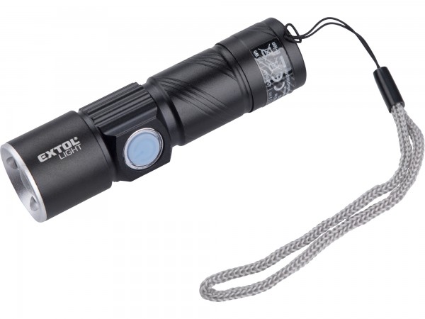 Extol Light 43135 svítilna 150lm, nabíjecí, USB, zoom, XPE 3W LED